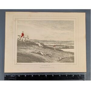 Samuel Howitt Coursing P.6 1812 Edward Orme Hand Colored Etching Fox Hunt Art